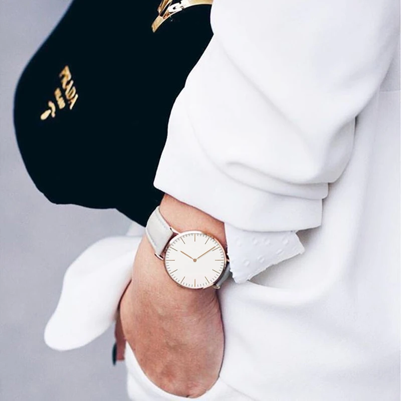 Простые Женские часы в скандинавском стиле, женские повседневные кожаные кварцевые часы, Relogio Feminino Montre Femme Zegarek Damski horlogs Dames