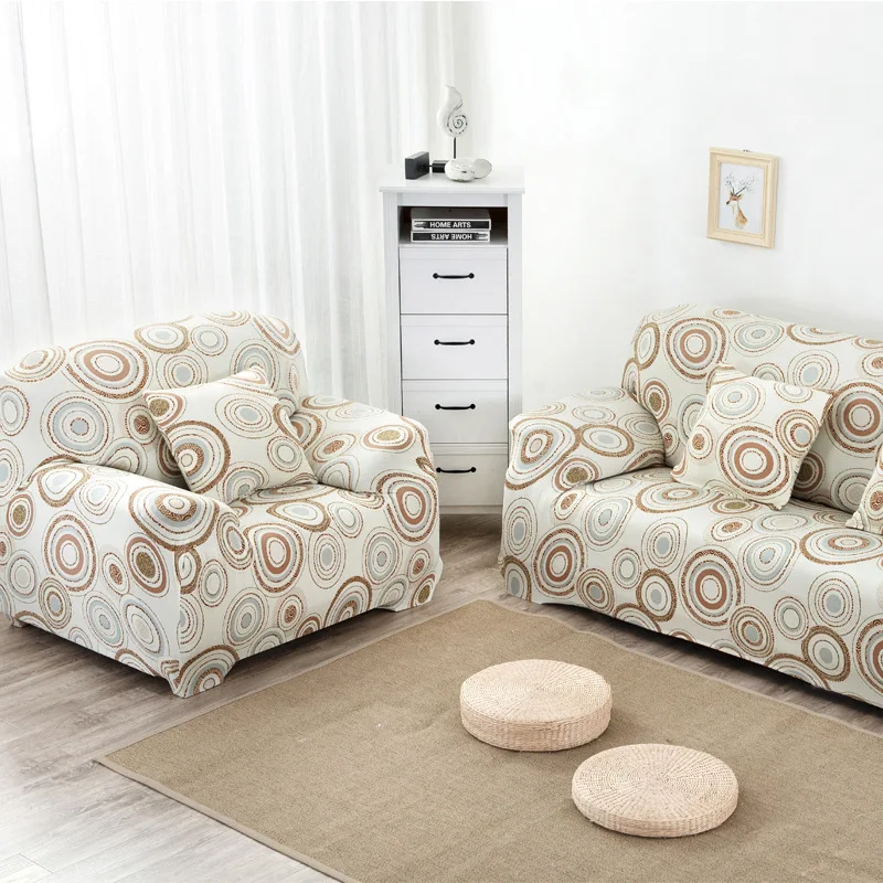 

100% Polyester Sofa Cover Elastic Spandex Stretch Pastoral capa de sofa fabric cover funda sofa Slipcover Printed 1/2/3/4 Seats
