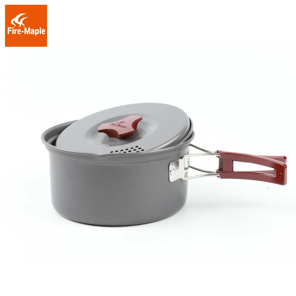 Fuego de arce de olla de Camping al aire libre 1-2 personas conjunto se Cocina al aire libre cubiertos Panelas campamento Cocina utensilios de Cocina de Picnic FMC-203