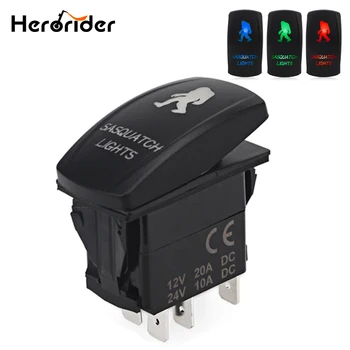 

Herorirder 24V 5 Pin ON - OFF Waterproof 12V Bar Rocker Toggle Switch LED Light Car Boat Marine Vehicles Truck Rocker Switch