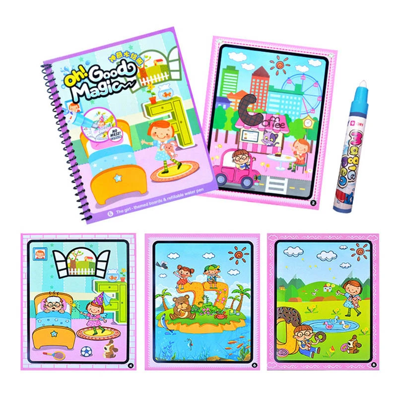 Download Magic Water Drawing Book Coloring Book With Magic Pen Painting Board For Kids Creative Gift Educational Drawing Toys Drawing Toys Aliexpress