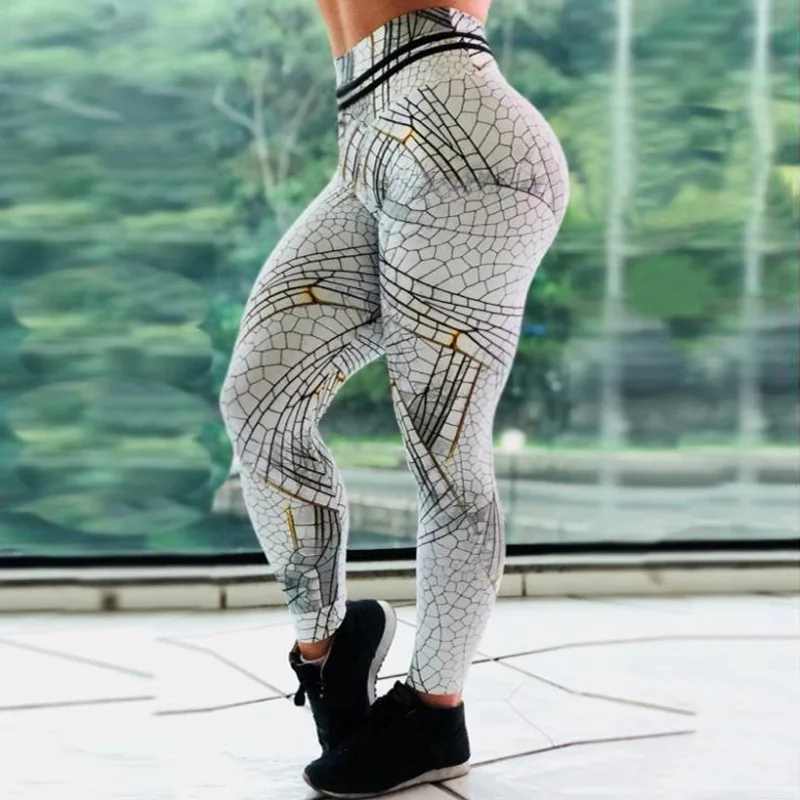 

MyZyQg Women Block Print Fitness Sport Leggings Yoga Pants Slim Running Tights Sportswear Sports Pants Trousers