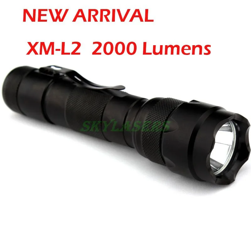 

NEW 2000LM 502B L2 XM-L L2 2000 Lumen 5-Mode LED Flashlight + Free shipping