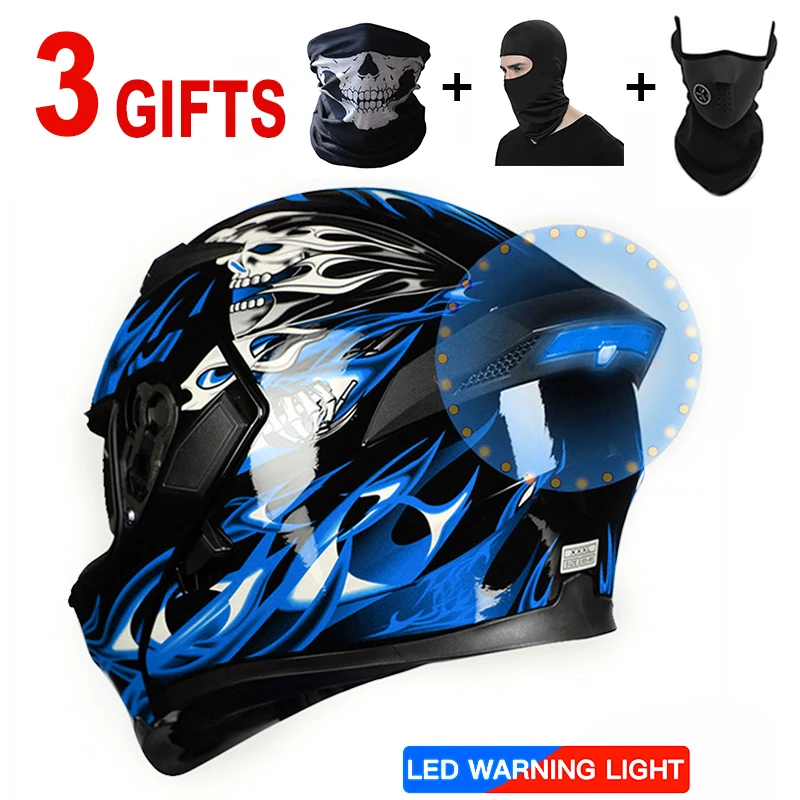 

2013 professional racing motocross helmet with Bluetooth headset LED light cool helmet sturdy and durable gift 3 unisex