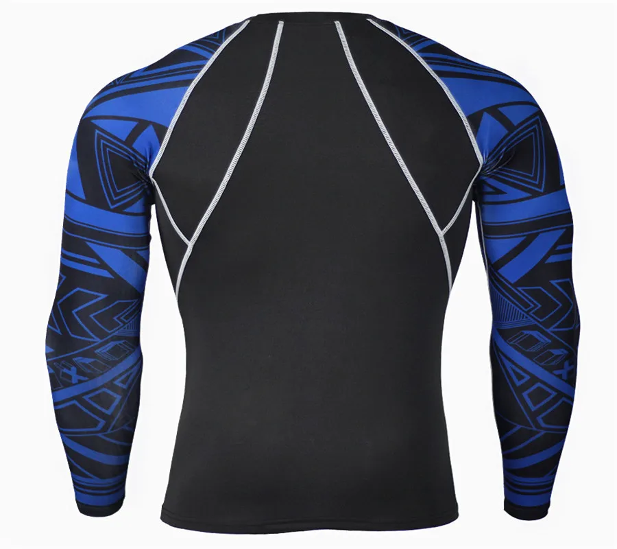 Дышащая полиэфирная спортивная одежда для фитнеса Мужская футболка для бега стрейч тренировочный сжатый Джерси