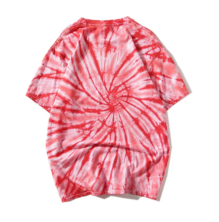 Темная икона Swirl Tie Dye Футболка мужская Лето круглый вырез хип хоп футболки для мужчин 5 цветов