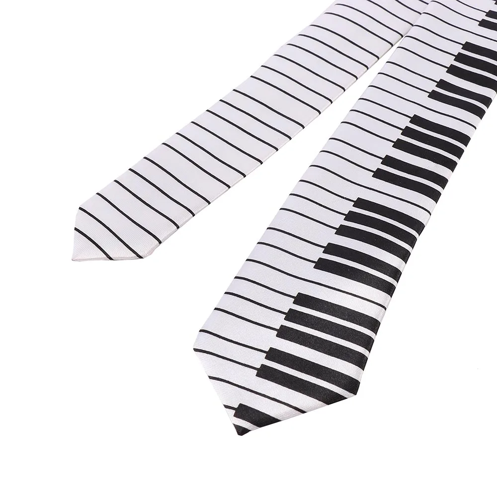 1 шт. уникальный дизайн для Мужчин Музыкальный галстук с широкой фортепианной клавиатурой классический тонкий музыкальный тощий галстук для мужчин