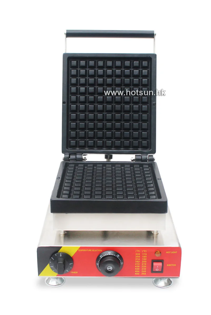 Commercial Non stick 110V 220V Electric 1 Slice Belgium Liege Waffle