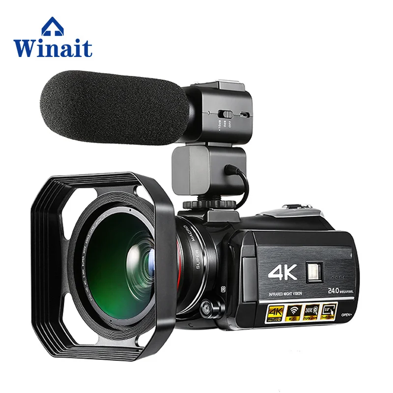 Winait UHD 4k цифровая видеокамера с ночным видением Wi Fi