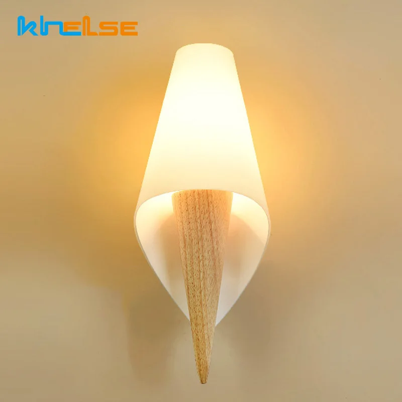 

Log Solid Wood Ecological Wall Lamp Nordic LED Wall Lamp Bedroom Bedside Lamp Wall Lamp Aisle Staircase Modern Simple Wall Lamp