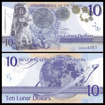 

Silver Reserve Australia 10 Lunar Dollars, 2014, Landing on the Moon, in Folder, Business COMM. Collection, Gift, Original