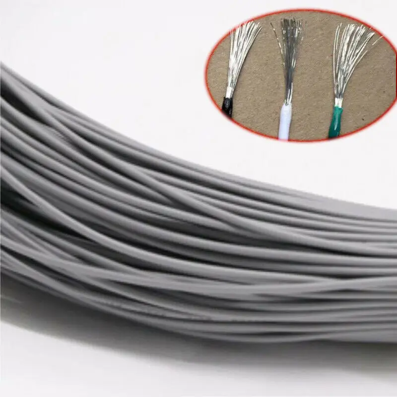 

12~24AWG UL1015 Gray Electronic Wire Flexible Stranded Cable Cord Tin Copper Environmental Protection Wires 1/2/3/5/10/20Meter