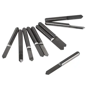 

3.175mm Shank Dia Silver Carbide PCB Engraving CNC Bit Router Tool 90 Degree 0.3mm Pack of 10