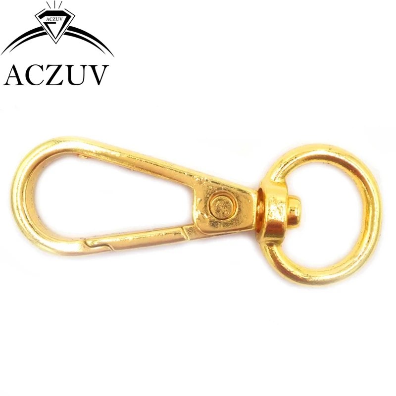 

Gold Plated 100pcs 40mm 48mm Swivel Lobster Clasps Snap Hooks Plate Buckles for Keychains Purse Chain DIY Findings BBSC004