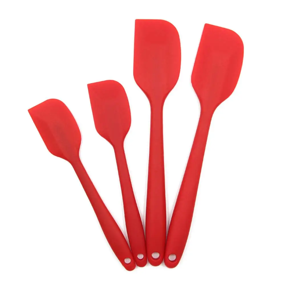  4 PCS Pastry Tools Kitchen Silicone Cream Butter Cake Spatula Mixing Batter Scraper Cake Spatulas B