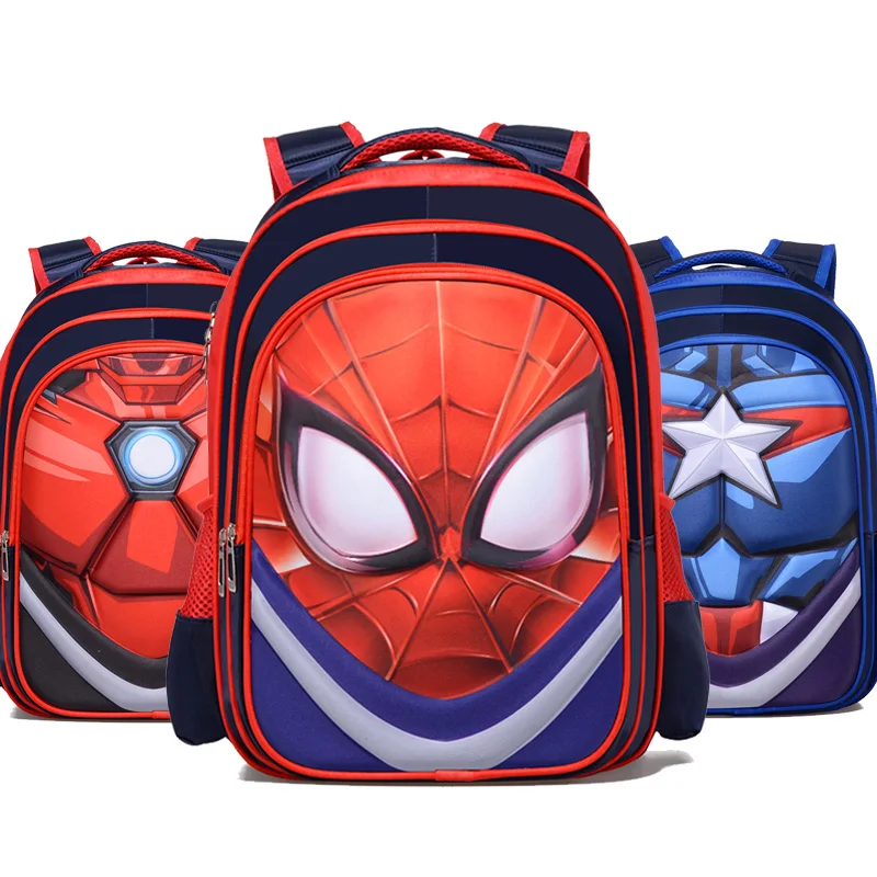 Мультфильм Капитан Америка Железный человек мальчик девочка дети детский сад школьная сумка Подростковая Дети Студенческие рюкзаки