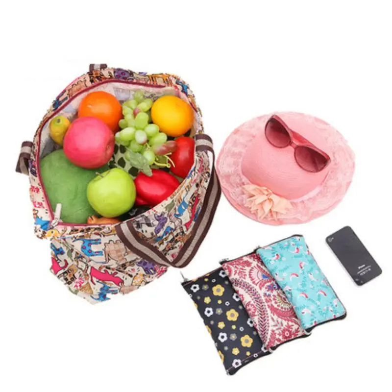 Премиум качество 210D Оксфорд женская многоразовая сумка-тоут складная сумка-шоппер модный органайзер для путешествий Сумки через плечо сумка для покупок