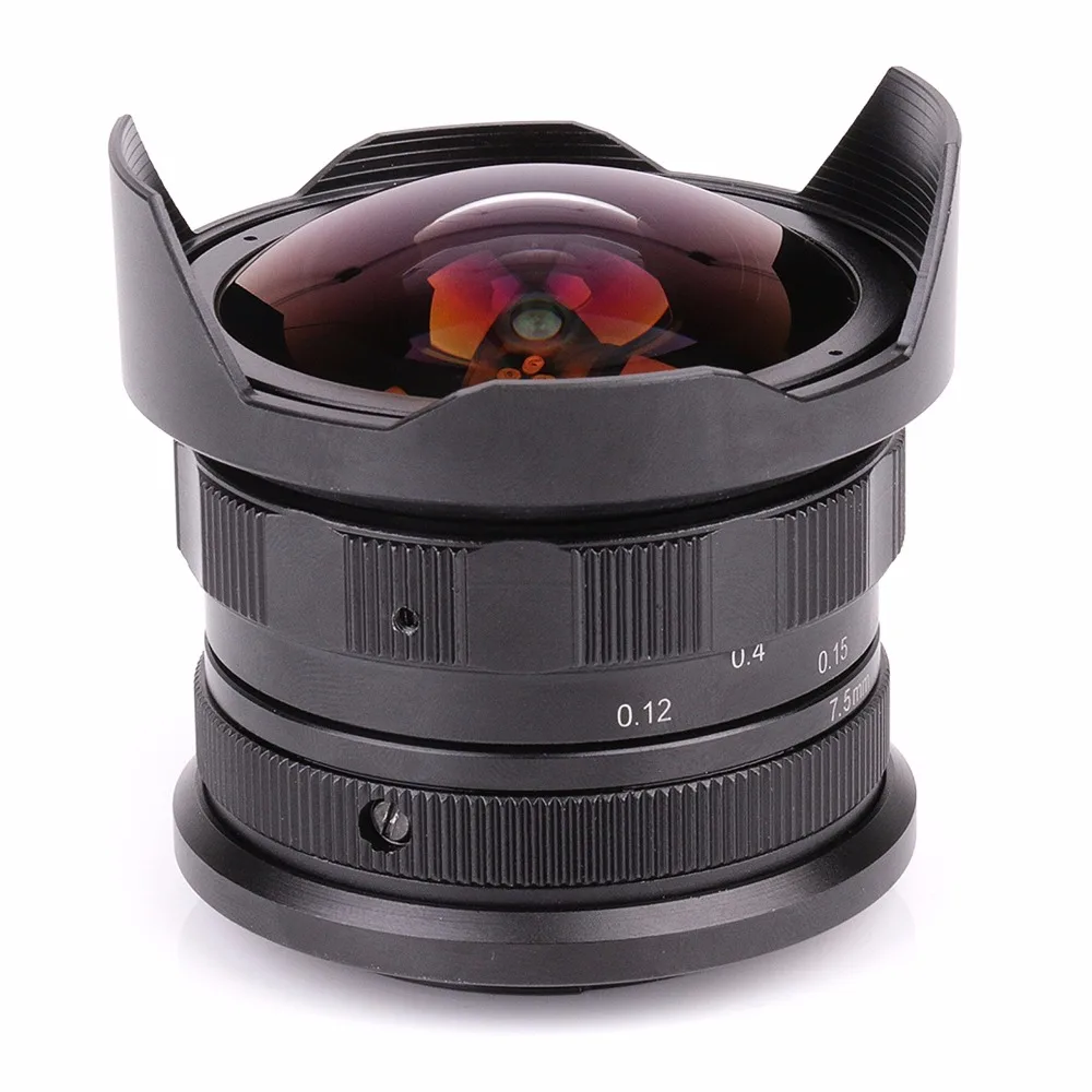 Lightdow 7,5 мм F2.8-F22 объектив рыбий глаз с ручным фиксированным фокусом Для беззеркальных камер sony E mount/FX Molunt/M4/3 Mount