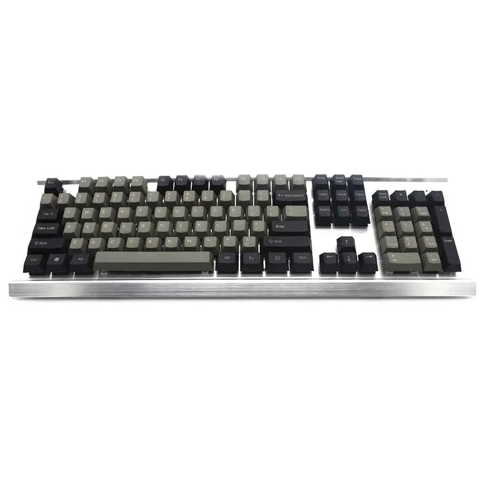 YMDK 104 87 61 черный серый смешанный PBT Вишневый профиль Keycap для 104 TKL 60% MX переключатели Механическая игровая клавиатура - Цвет: 104 Top Print