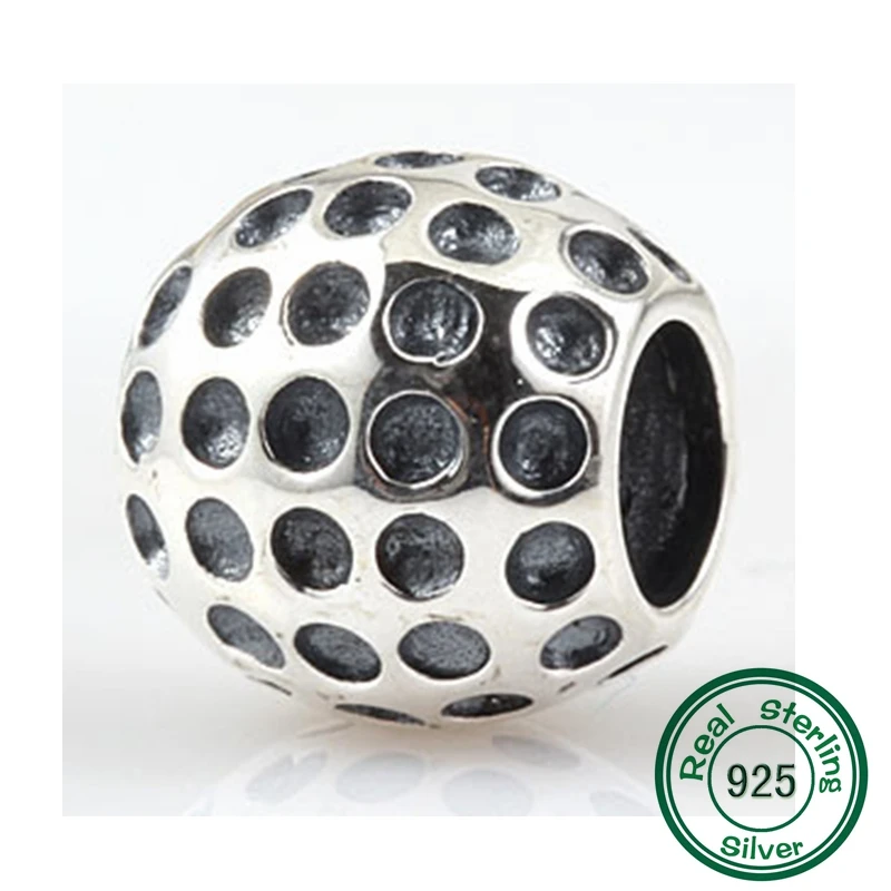Original Authentic 925 Sterling Silver Golf Charm Sport Bead fits