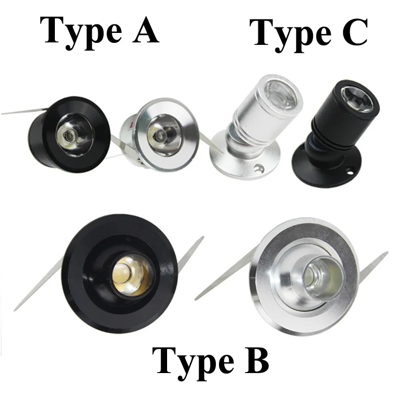 LED Downlight LED Spotlight 1W 3W LED Mini Downlight Under Cabinet Spot Light Ceiling Recessed Lamp AC110V 220V Down lights DC12V