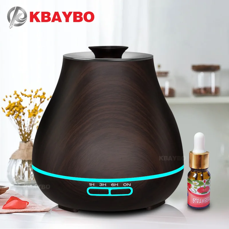 

Aroma Essential Oil Diffuser Ultrasonic Air Humidifier with Wood Grain electric LED Lights aroma diffuser for home office
