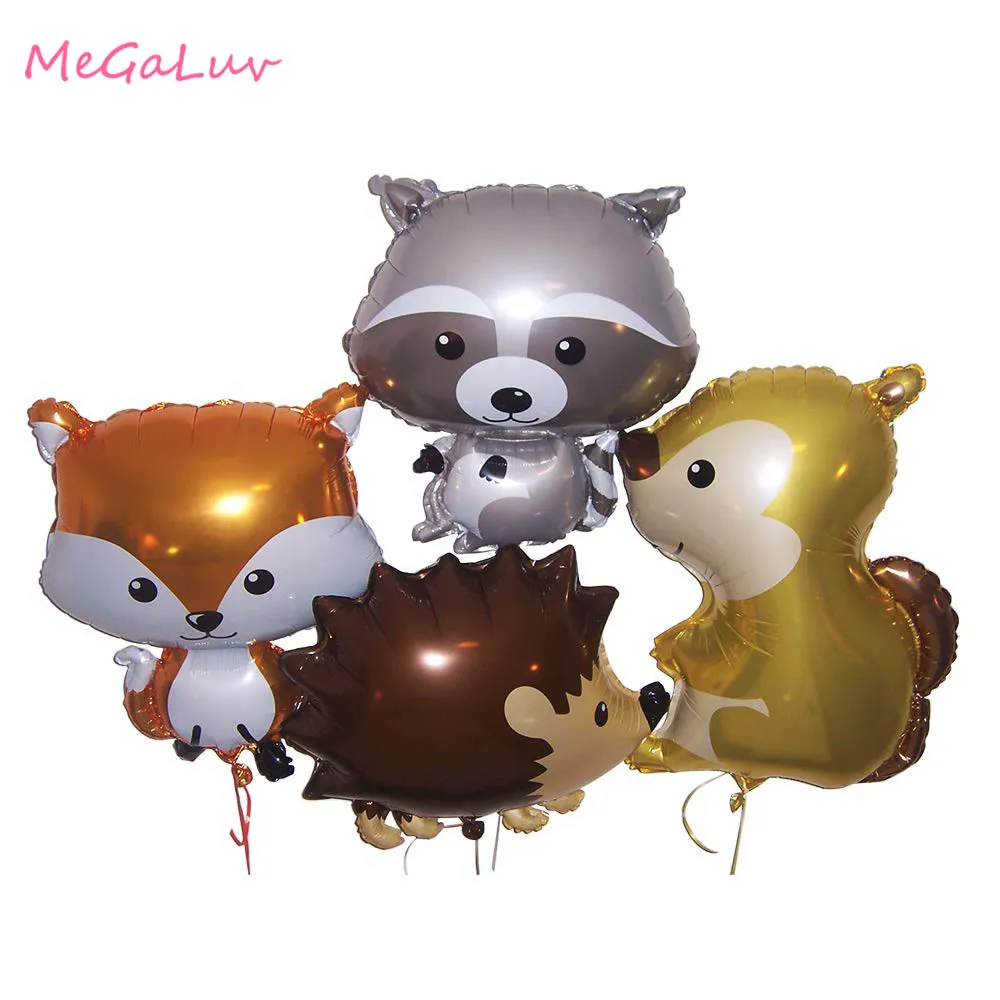 Hedgehog Fox Balloon for Forest Party Decoration Animal Foil Balloons Kit