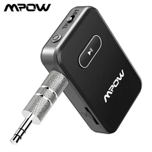 Mpow BH182A Bluetooth 4,0 приемник беспроводной 3,5 мм аудио адаптер поддерживает 32G TF карты для водителя вызова ПК ТВ автомобильная стереосистема