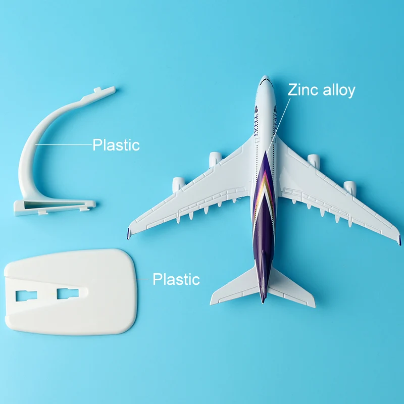 

16cm Alloy Metal Air Thai A380 Airlines Aircraft Airbus 380 Airways Airplane Model Plane Model W Stand Gift