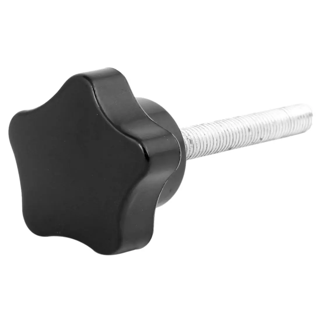 M6 x 50 mm External Thread Metal Clamp Star Knob Grip Black Screw on