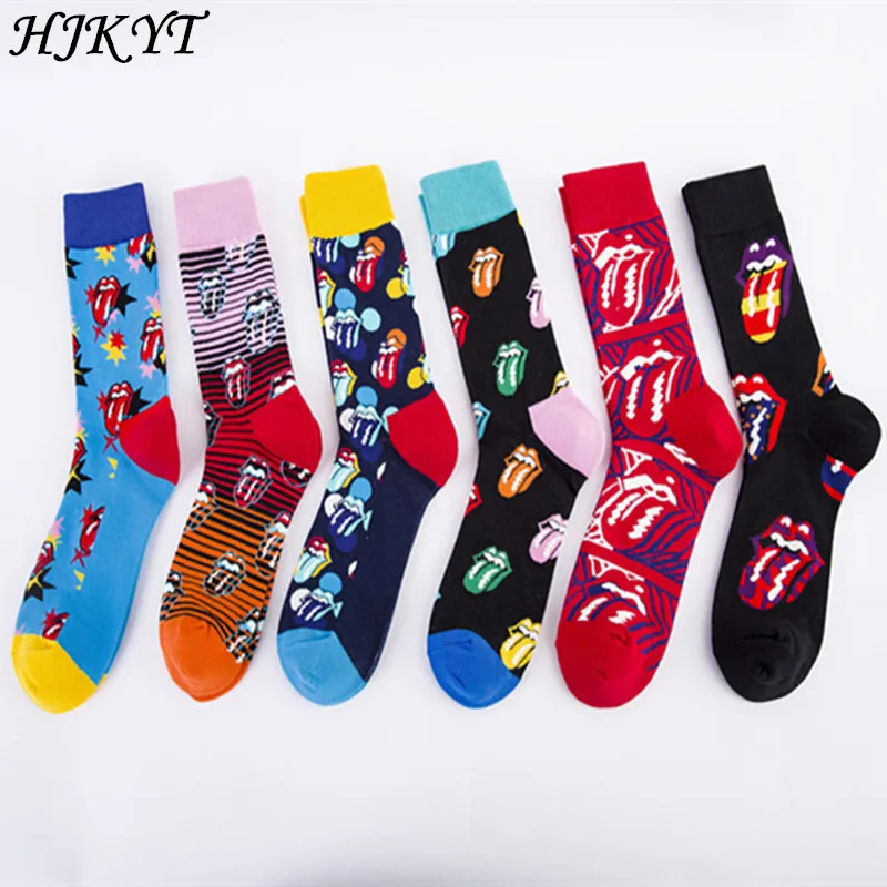 

HJKYT happy men socks gifts for hip hop harajuku off white van gogh meias masculino chaussette street style regalos para hombre