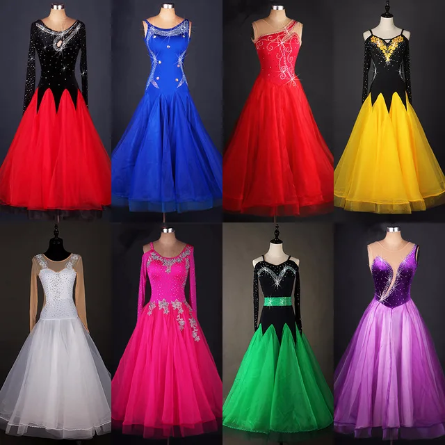 

Purple Rhinestone Fox Trot Waltz Tango Standard Ballroom Dress Competition Ballroom Dance Dress Lady Girl Women