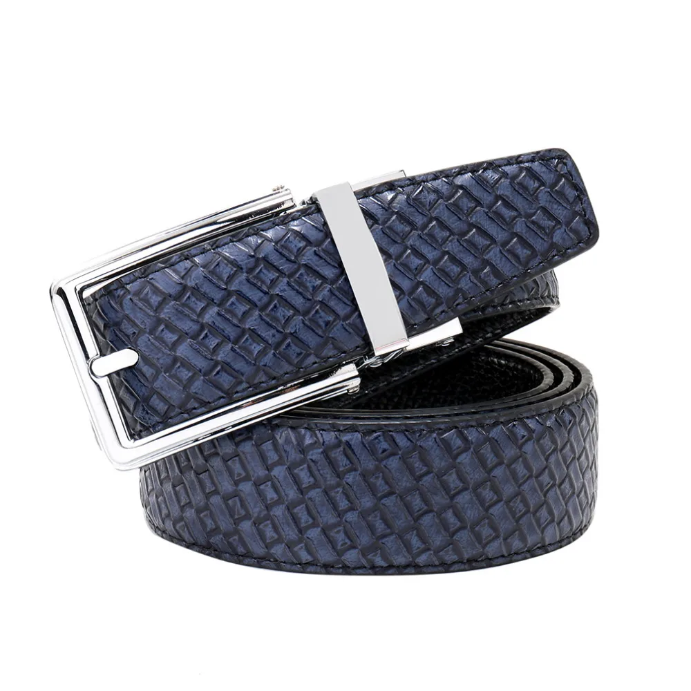 Men's Dress Leather Reversible Belts For Men Both Sides Wearable ,Black