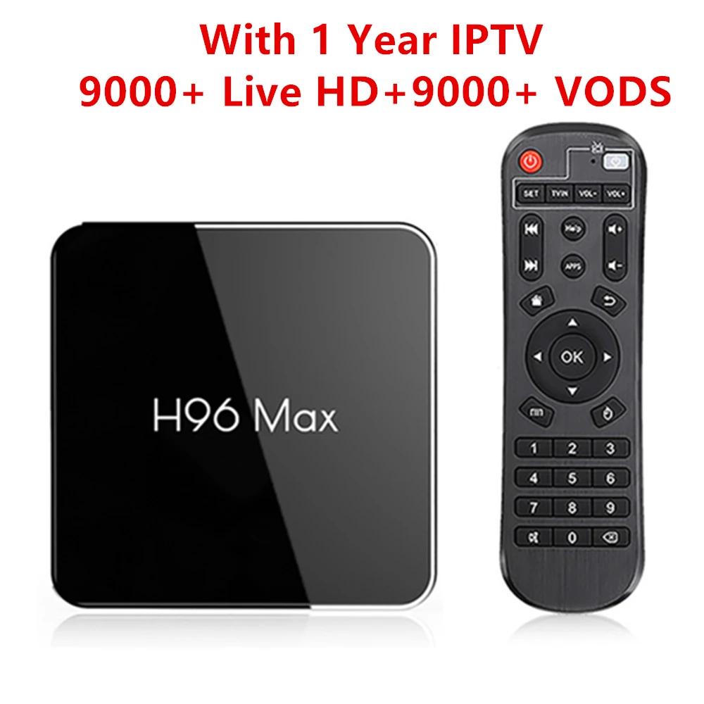 

SwedenIPTV Box H96 MAX X2 4GB 32GB 64GB Android 8.1 TV Box With 1Year IPTV French USA UK XXX IPTV 9000+ Channels Smart TV Player