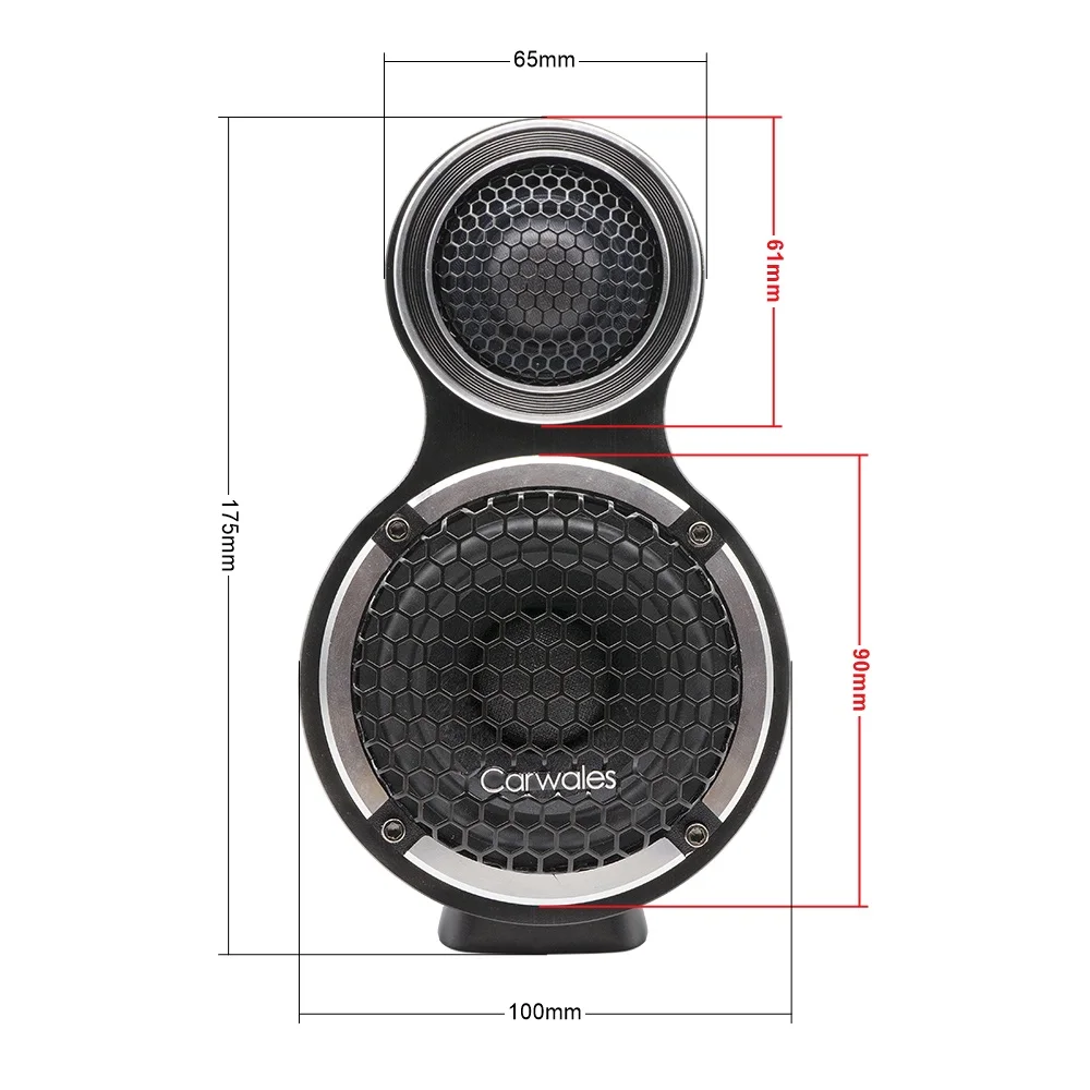 Автомобильный аудио модифицированный трехполосный твитер 3," Среднечастотный динамик комбинированный комплект высоких частот с алюминиевыми коробками поддержка корпуса подставка база
