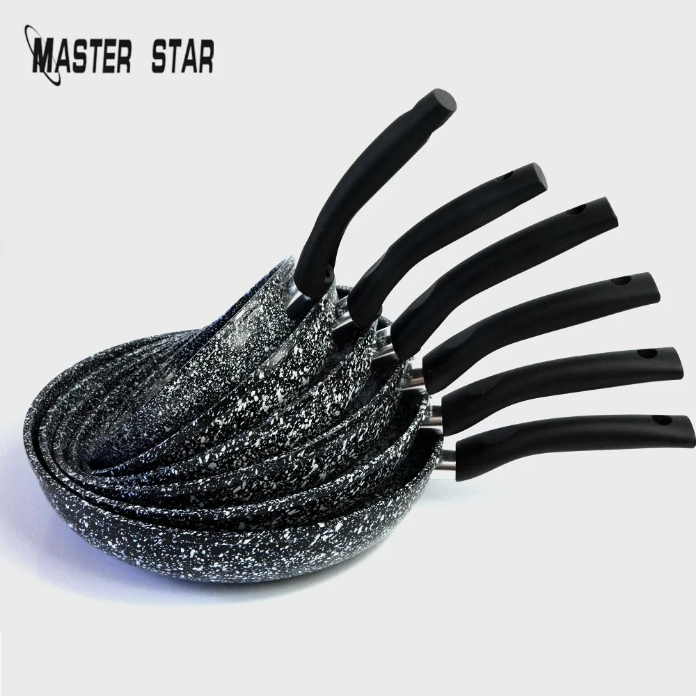 

Master Star CHINESE MEDICAL STONE 20-30 CM Snowflake Sprinkle Dot Frying Pans Non-Stick Marble Pancake Steak Pans General Use