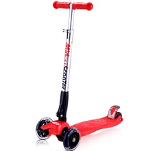Good quality free shipping fashional Foldable and Telescopic rod mini kid scooter with 3 wheel CE certificate children scooter