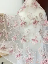 one yard Exquisite 3D heavily pearl beaded floral lace fabric in dust pink , Blossom Flower Lace Fabric dress haute couture one yard Exquisite 3D heavily pearl beaded floral lace fabric in dust pink , Blossom Flower Lace Fabric dress haute couture