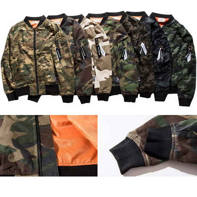 

Military Style Camouflage Bomber Jackets Men Women Spring Casual Baseball Jacket Man Retro Army Coat Air Flying Veste,UMA450