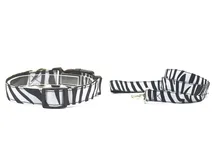 Trendy Fashion stripe white nylon puppy Pets Dogs collar leash two size S Ldog collar lead soft collar pet dog small pets