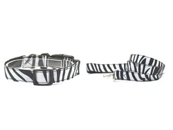 Trendy Fashion stripe white nylon puppy Pets Dogs  collar leash two size S Ldog collar lead soft collar pet dog small pets