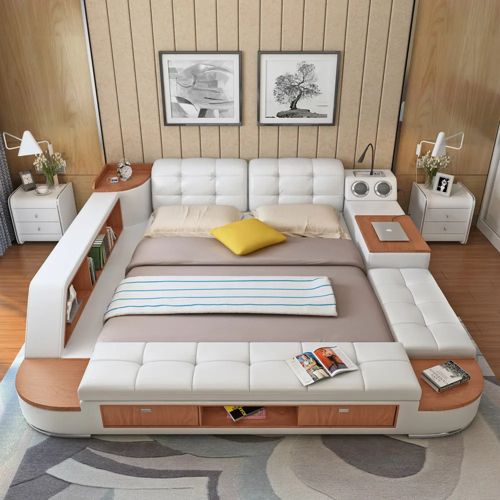 

CBMMART modern best design multifunction smart bedroom furniture bed