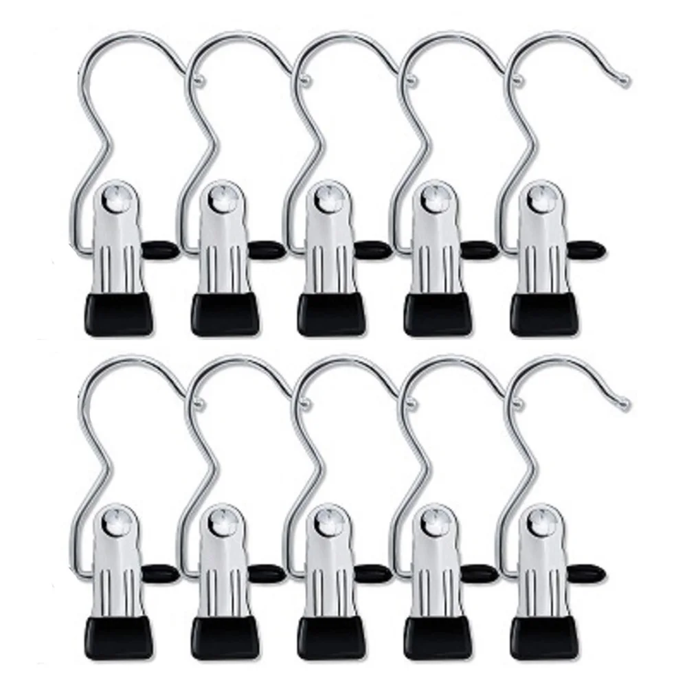 

10pcs/pack Multipurpose Stainless Steel Clips Clothes folder hanger Photo Paper Peg Pin Holders Household Clothespin Clips