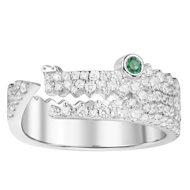 

SLJELY 925 Sterling Silver Fashion Animal Ring AAA Cubic Zirconia Dressing Hand Made Ring for Women Monaco France Jewelry