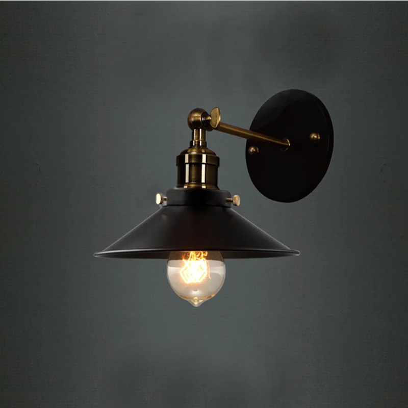 Настенный светильник туалетный светильник металлический Лофт Декор промышленное винтажное железо черный спальня ресторан светильники настенное искусство