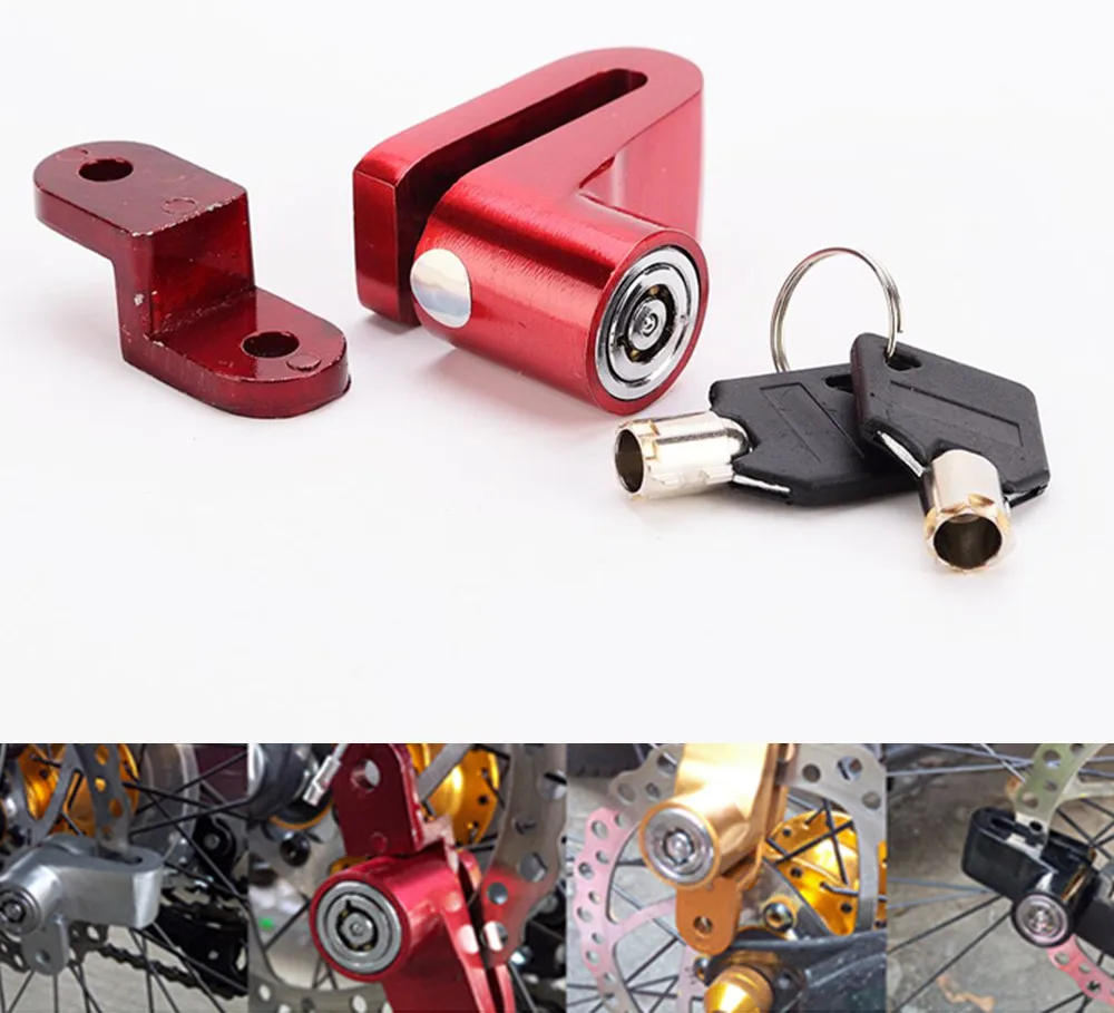 IZTOSS Mini Bicycle Disc Brake Lock with Two Keys Portable Anti theft