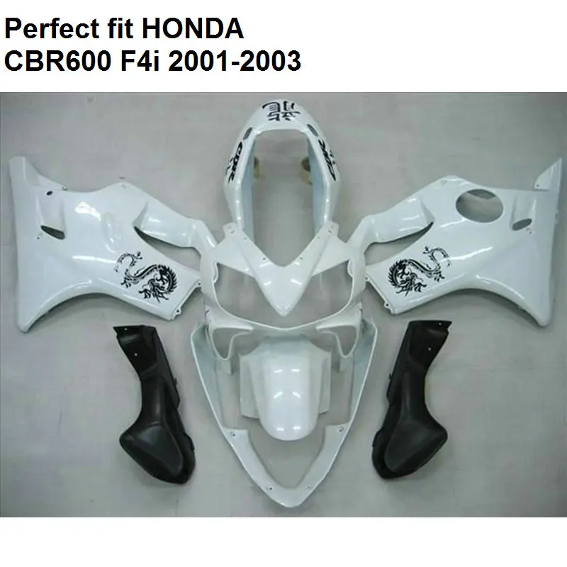 

ABS plastic fairing for Honda CBR 600 F4i 01 02 03 white fairings kit CBR600 F4i 2001 2002 2003 CZ17