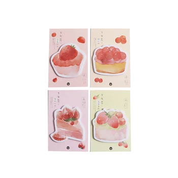 

24pack/lot Pink Strawberry Cherry Peach Fruits Afternoon tea Memo Pad Gifts for Girls Self-Adhesive Sticky Notes School Supply