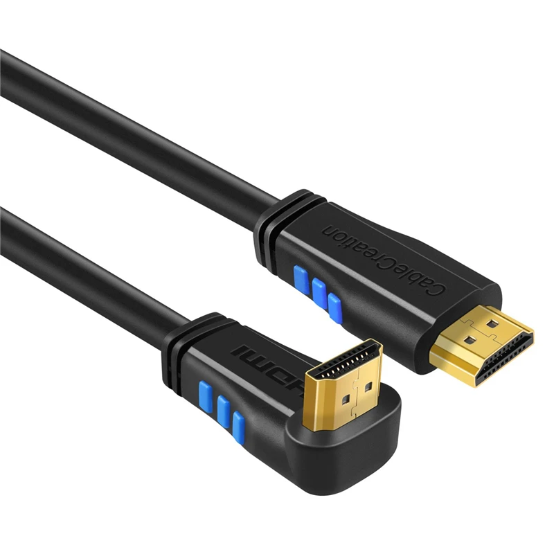 Кабель HDMI 2 0 4K (60 Гц) угол понижения 90 градусов Позолоченный разъем поддержка Ultra HD