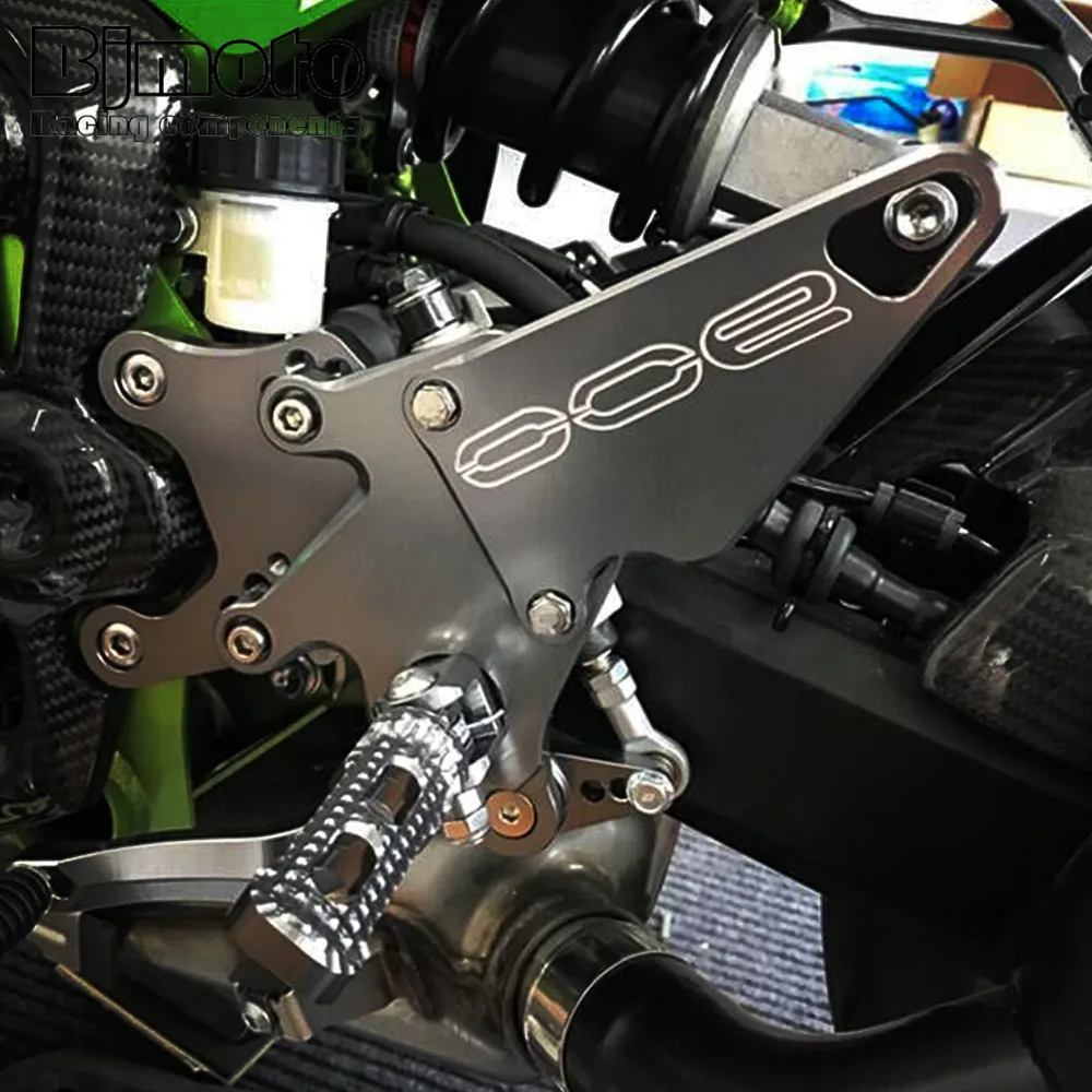 BJMOTO алюминиевые мотоциклетные подставки для ног задний Набор регулируемые педали блок с логотипом 900 для Kawasaki Z900 Z 900